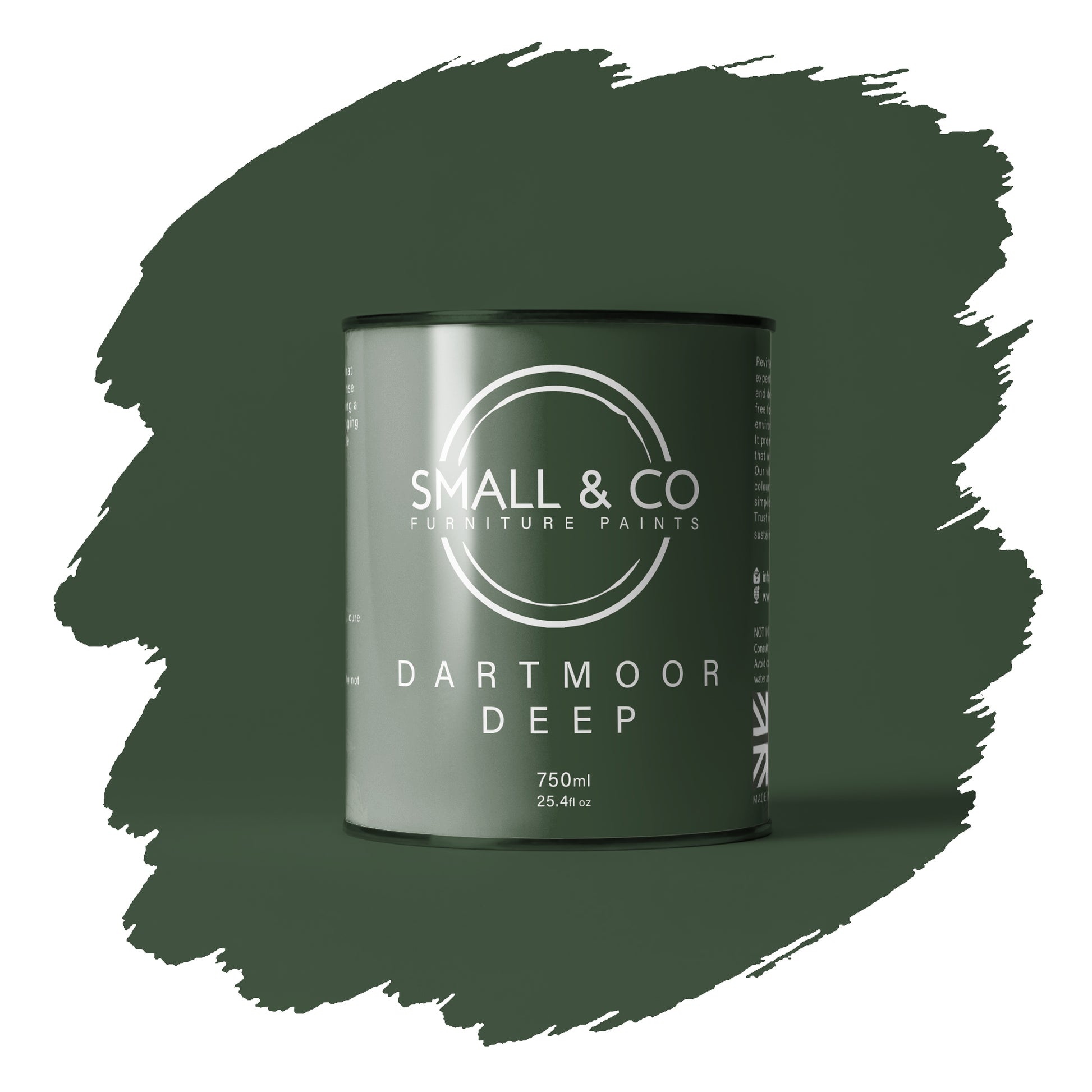Dartmoor Deep forest dark green mineral acrylic cabinet paint – classic UK-made wood and furniture paint, chalk paint alternative.