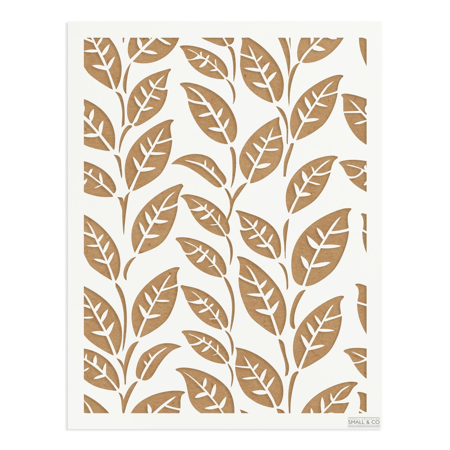 Small & Co Hedgerow Vine A3 leaf and vine furniture paint stencil – flowing tileable reusable Mylar for rustic walls, wardrobes, borders and shabby chic décor.