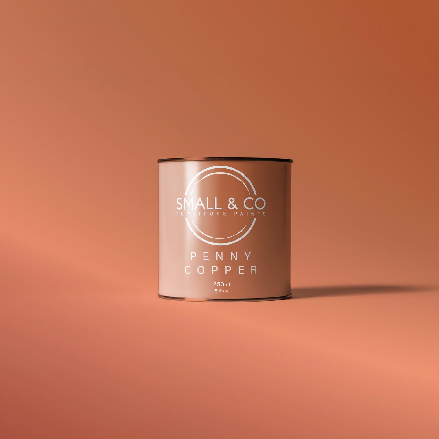 250ml Small & Co Penny Copper Metallic Furniture Paint – warm metallic copper inspired by vintage pennies, premium water-based paint for furniture and cabinetry.