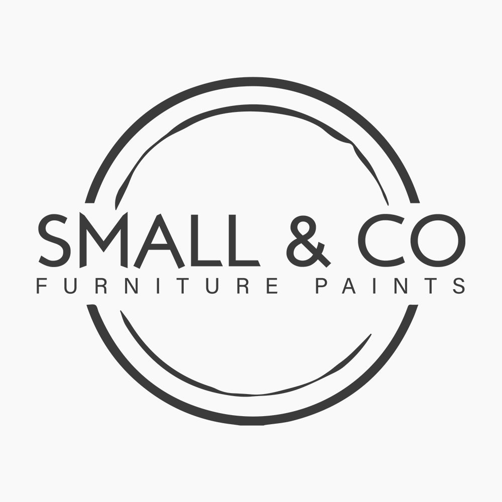 Pure Brilliant white furniture paint, Windsor Swan by Small and Co paints, Made in the UK, ultra durable and tough coat finish. Logo over colour representation