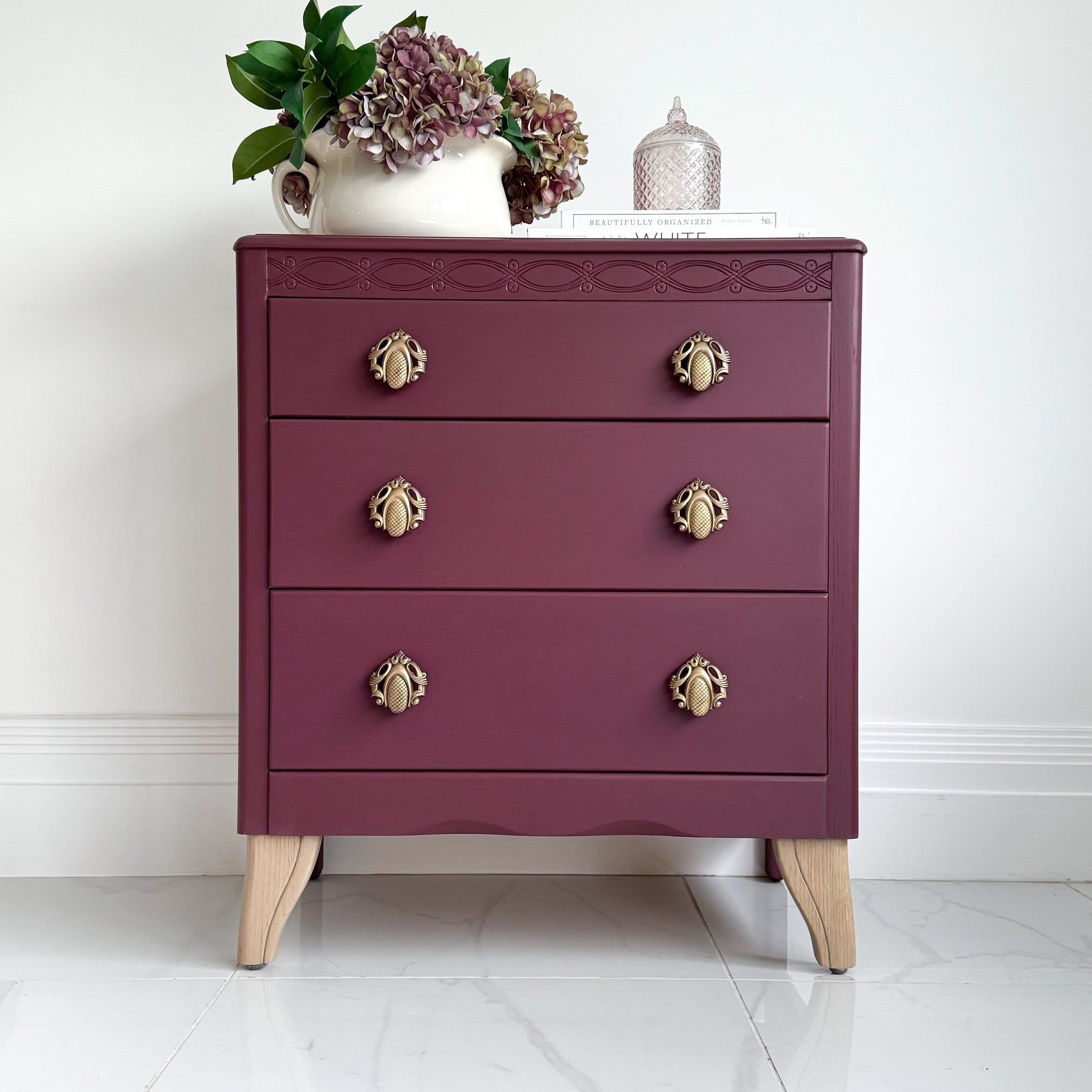 Purple painted furniture best sale