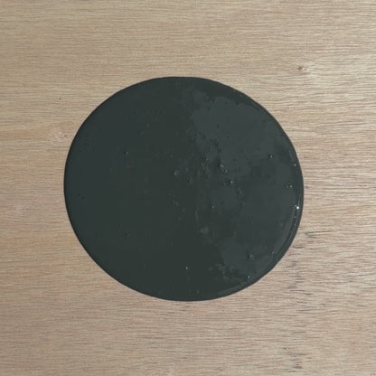 hand splat colour representation video of Iron bridge, a charcoal dark grey colour by small and co furniture paints