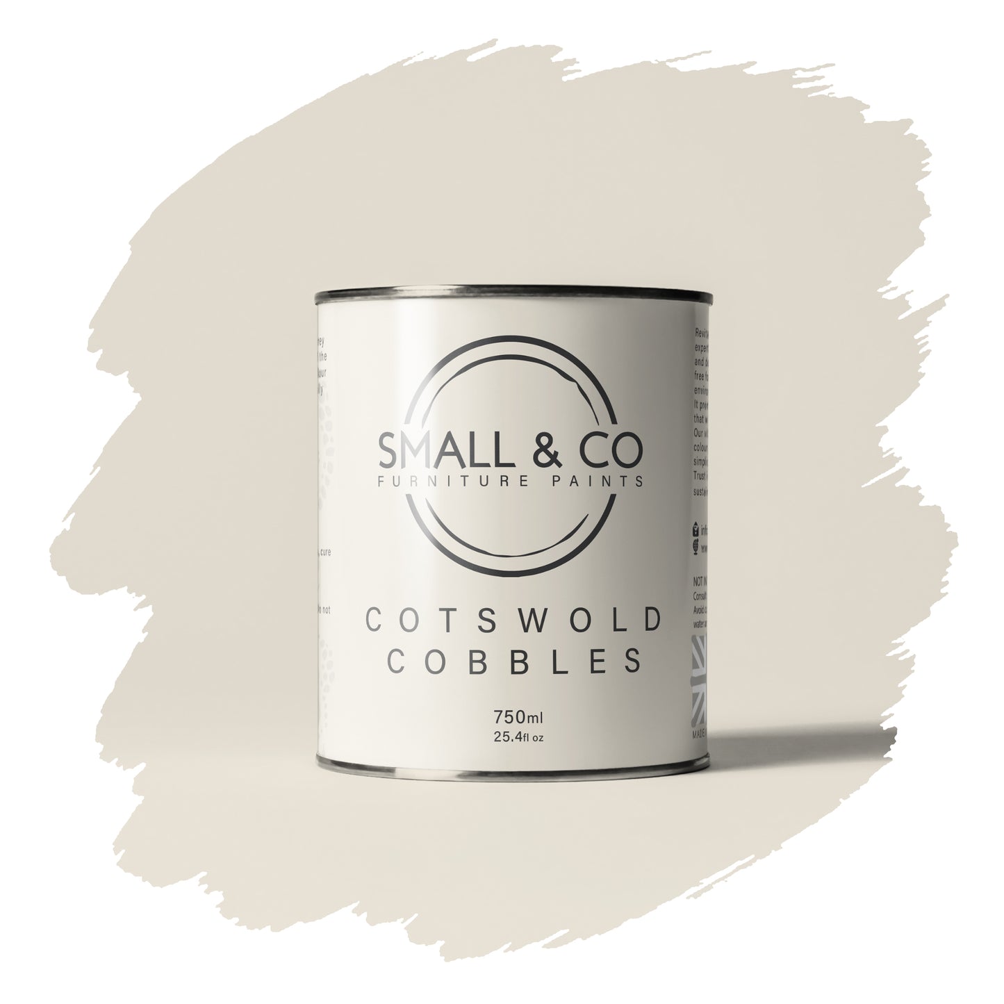 Cotswold Cobbles off-white stone mineral acrylic furniture paint – neutral UK-made wood and cabinet paint, chalk paint style finish.