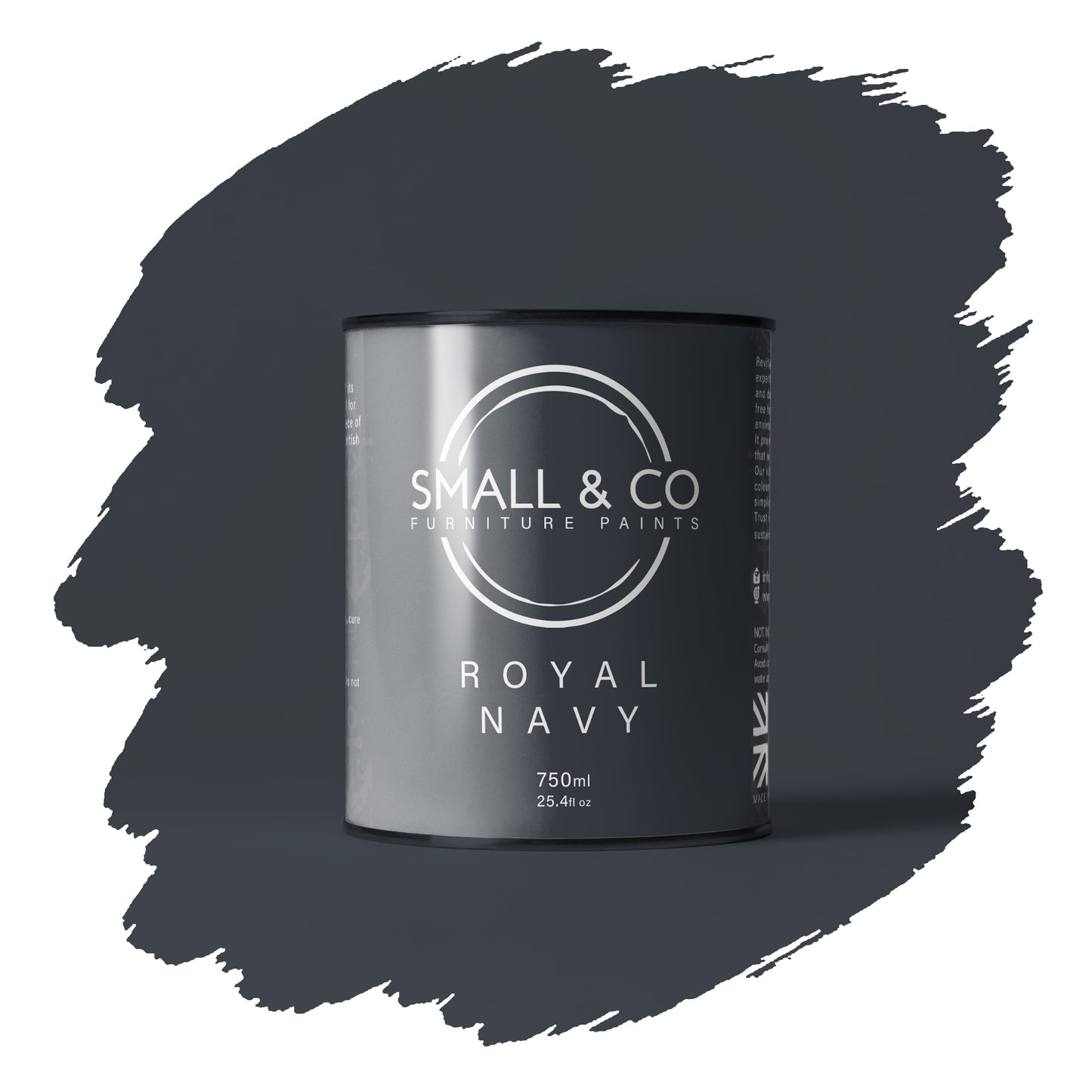 Royal Navy deep navy blue mineral acrylic furniture paint – bold UK-made cabinet and wood paint, durable matte finish.
