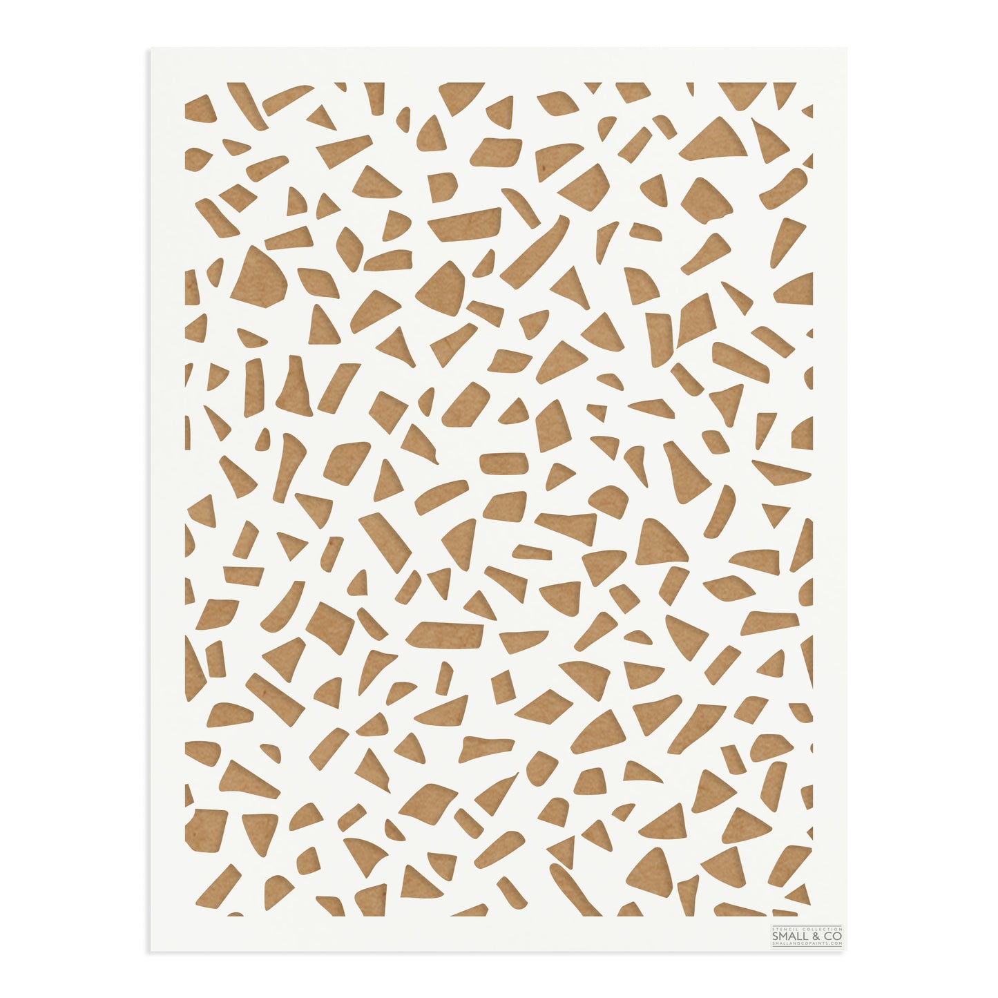 Small & Co Jubilee Confetti A3 tileable dotted confetti furniture paint stencil – reusable Mylar template for walls, drawers, tabletops, retro and modern décor.